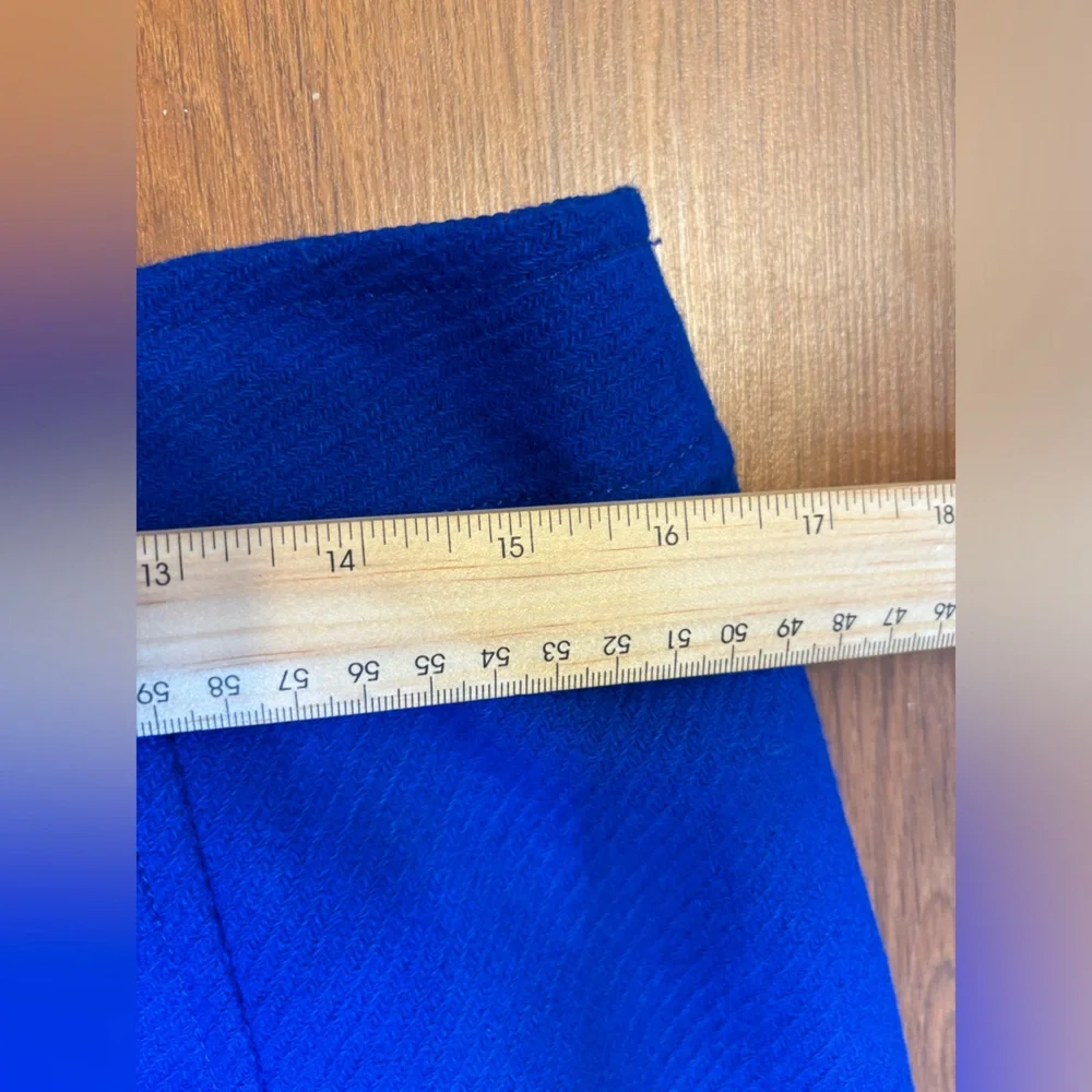 TALBOTS Women's Wool A-Line Skirt Royal Blue Professional Office Mini Academia 6
